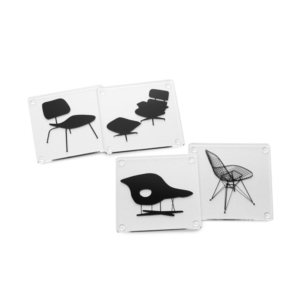 moma | acrylic eames chair coasters | set of 4